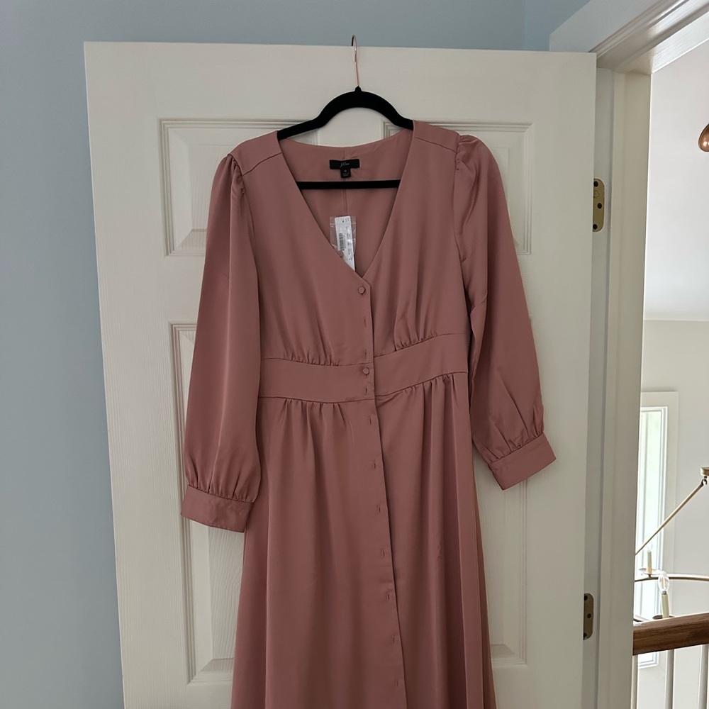 Mauve Silky J Crew Dress Size 6